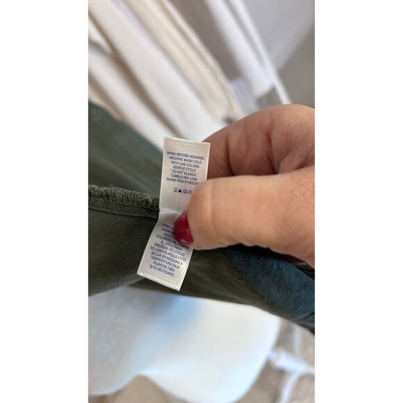 Route 66 Women's Size XL Olive Green Twill Utility Button Up Shirt #0093 - Picture 3 of 8